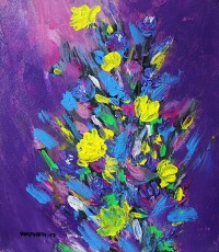 Mazhar Qureshi, 12 X 14 Inch, Oil on Canvas, Floral Painting, AC-MQ-081